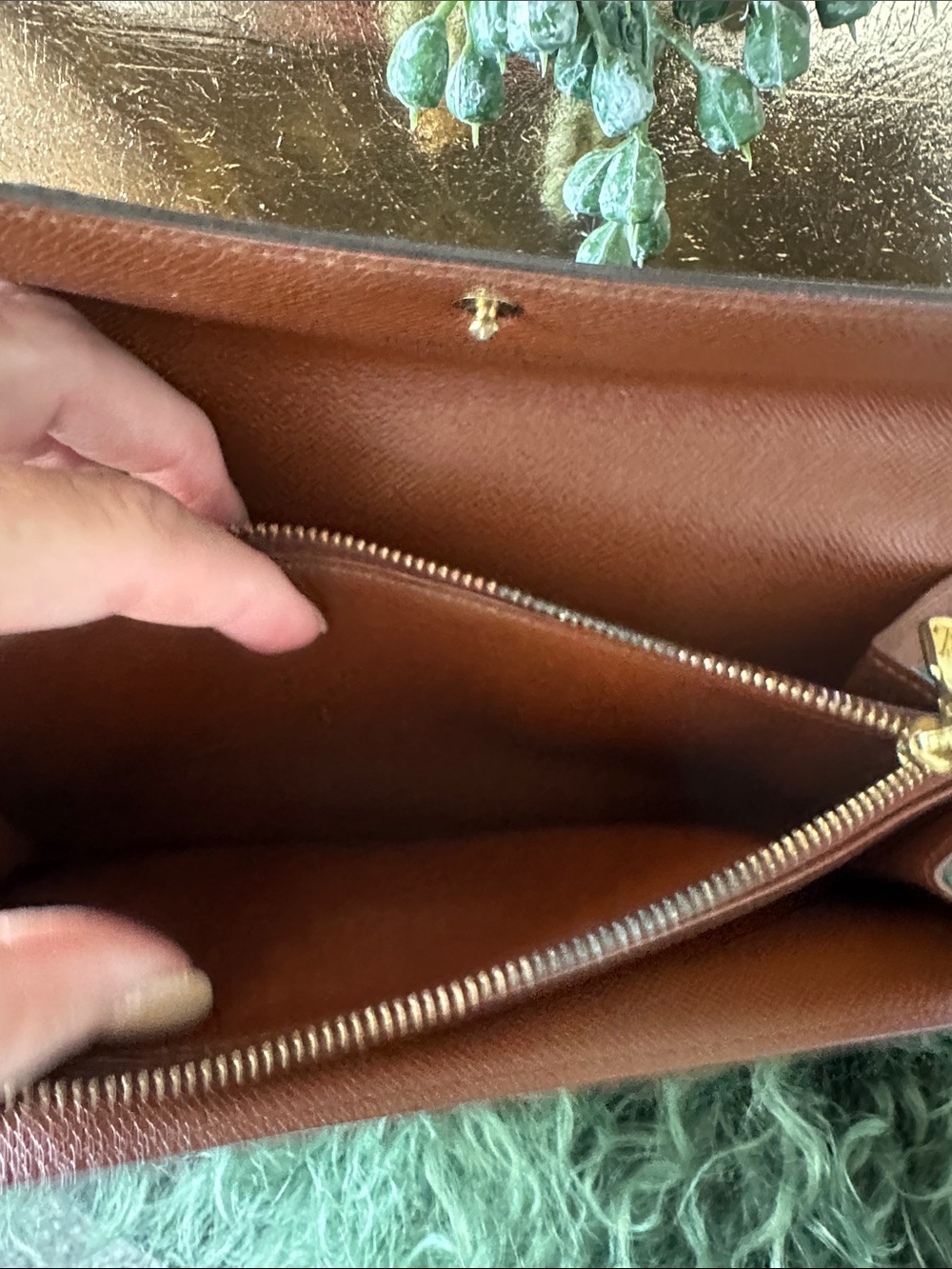 Louis Vuitton Monogram Canvas Wallet in Brown and Gold - Picture 5 of 14